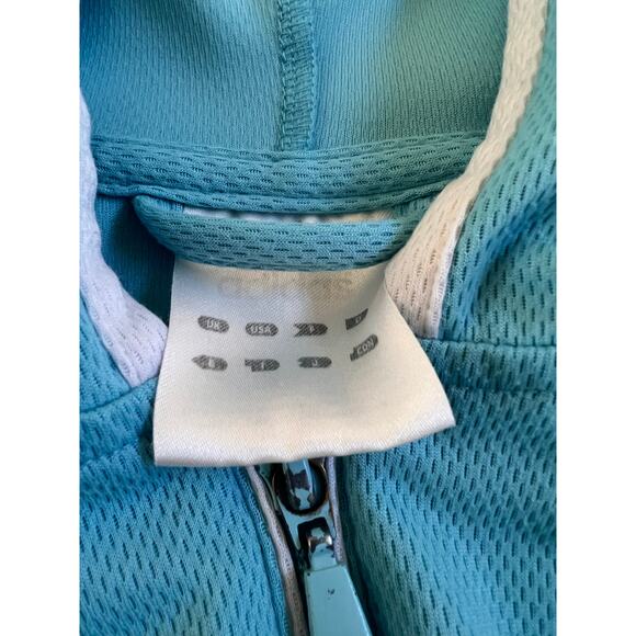 Adidas Women's Sky Blue Zip Up Jacket With Classic Stripes And Logo - Picture 4 of 5